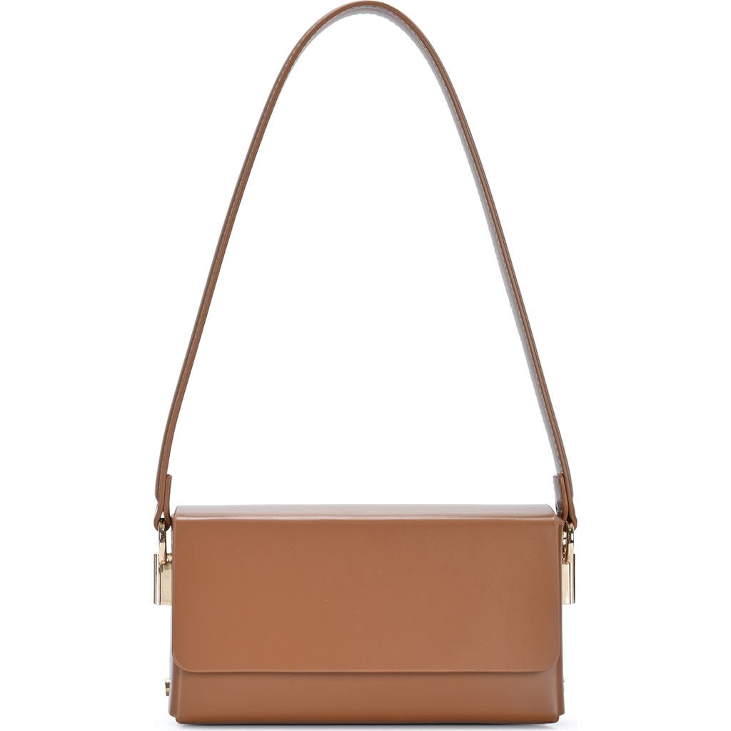 Madison West Structure Mini Shoulder Bag In Tan