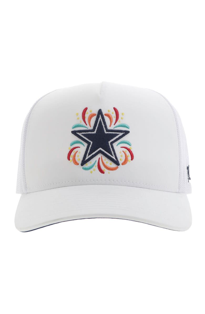 HOOEY Men's HOOey White Dallas Cowboys NFL Fiesta Adjustable Trucker Hat, Alternate, color, White