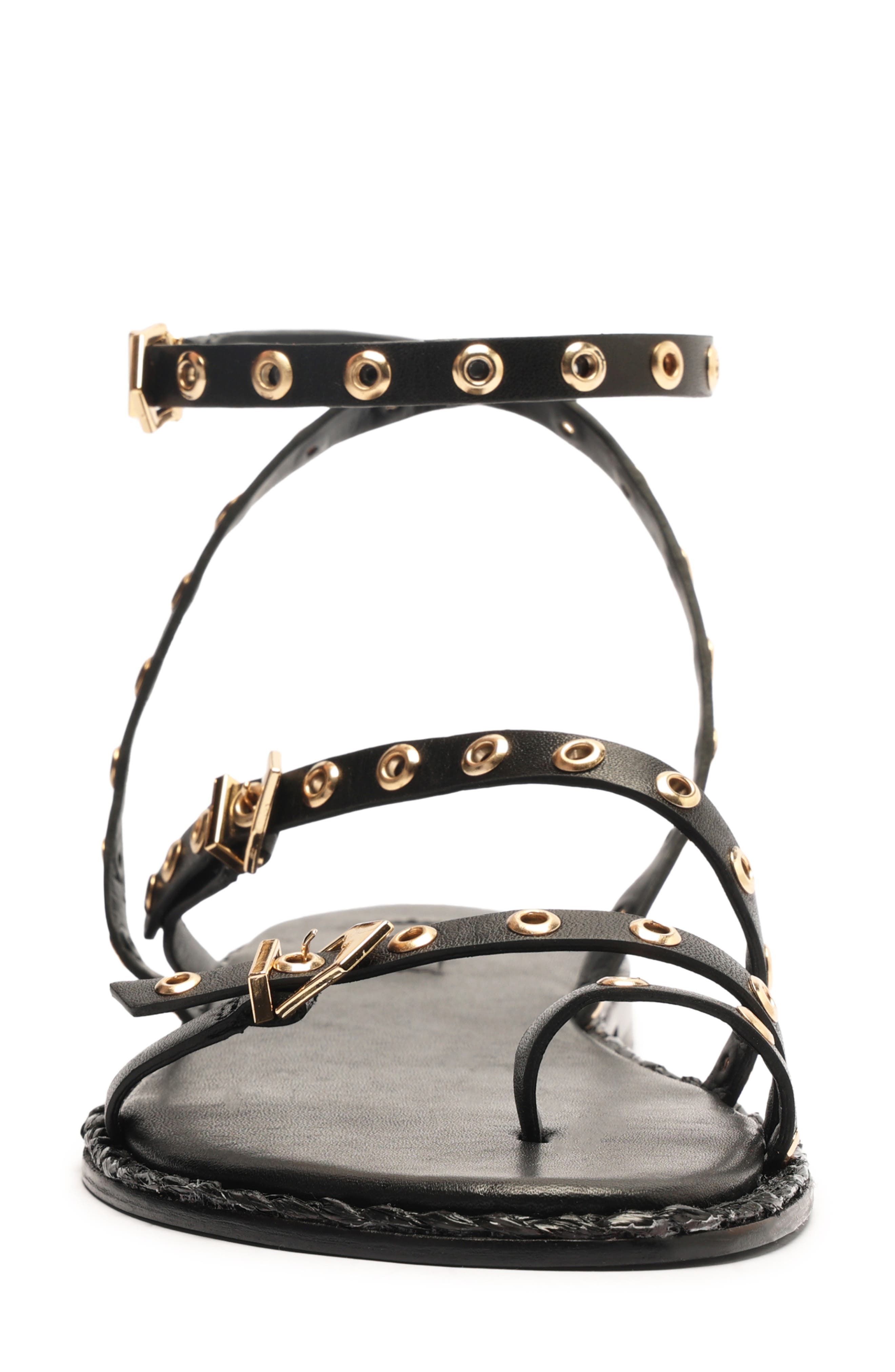 Schutz Annete Ankle Strap Snakeskin Embossed Sandal, Alternate, color, 