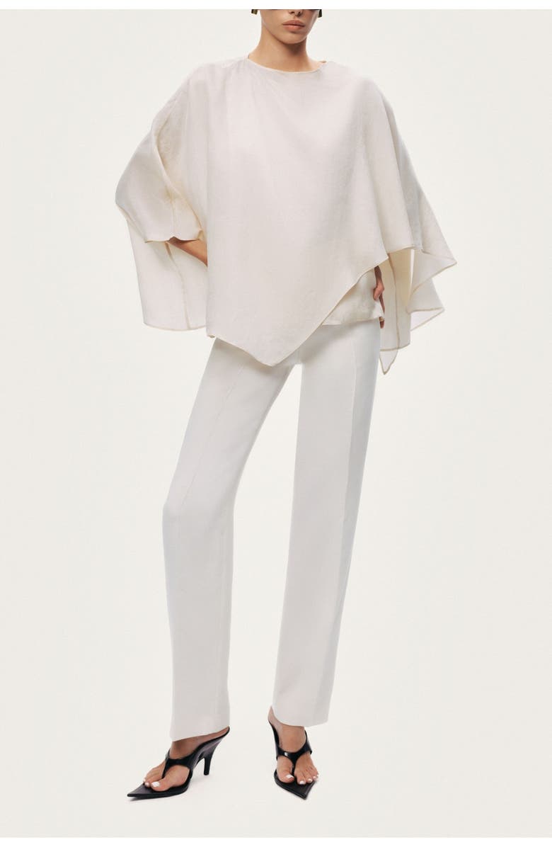 Nocturne Fluid Cape Blouse, Alternate, color, Ivory