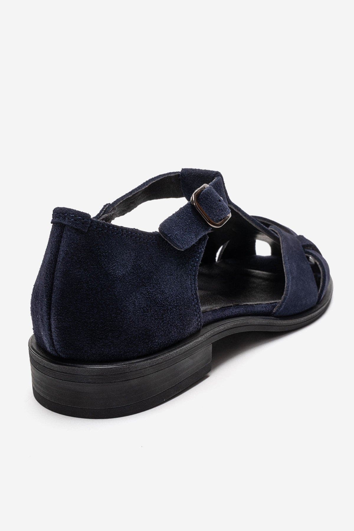 Forever & Always Shoes Dexara Leather Sandal, Alternate, color, Navy Suede