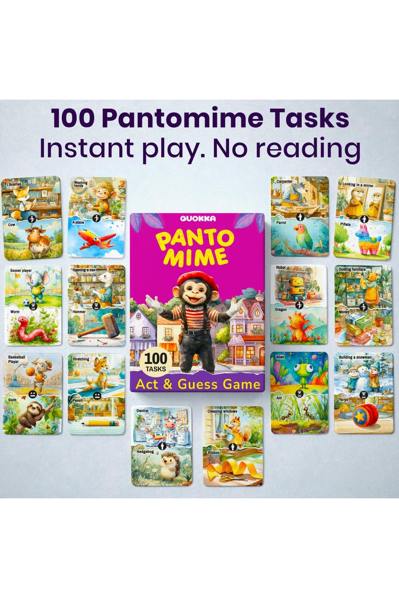 Kids Card Game Set with Multiple Activities, Alternate, color, Pantomime
