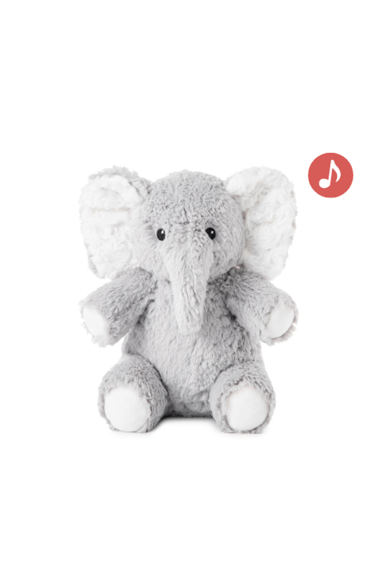 Eli the Elephant On The Go - Plush Toy & Baby Sleep Sound Soother, Main, color, Grey
