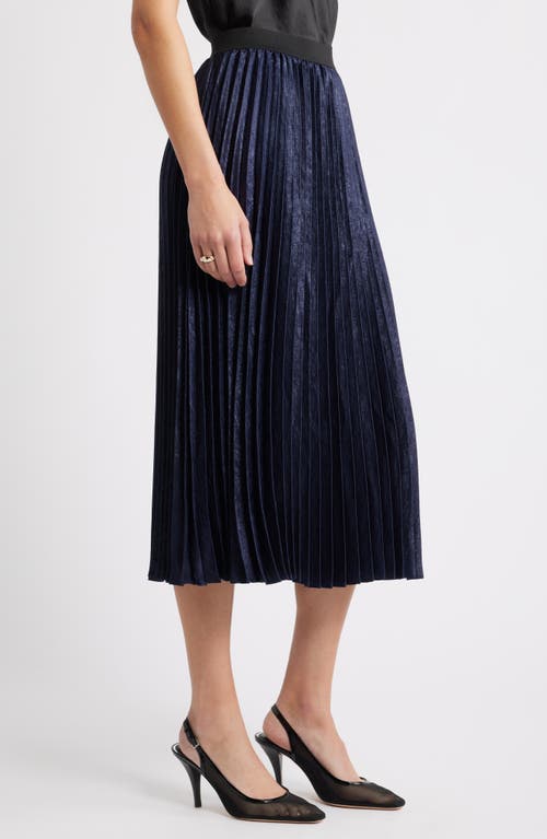 Caslonr Caslon(r) Pleated Metallic Midi Skirt In Blue