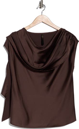 無料配送 ◆ RRACE ◆ Cowl Neck Cap Sleeve Blouse JOAU 2024 Women's Summer Business Casual Elegant Cowl Neck