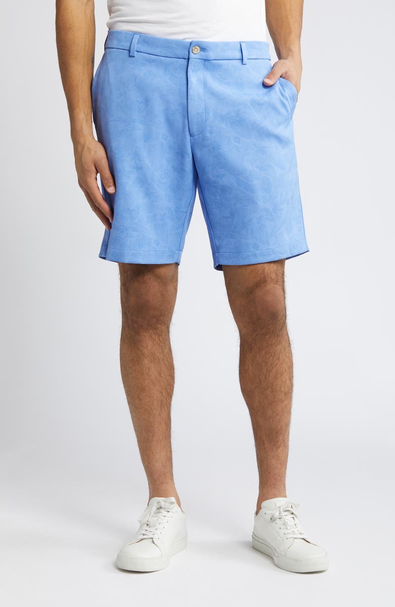 Peter Millar Crown Sport Salem Shadow Stripe Floral Performance Shorts, Main, color,