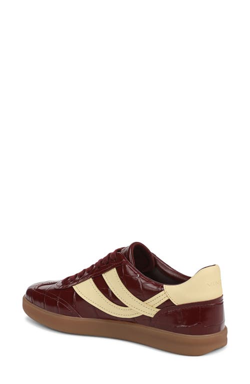 Vince Oasis Croc Embossed Sneaker In Red