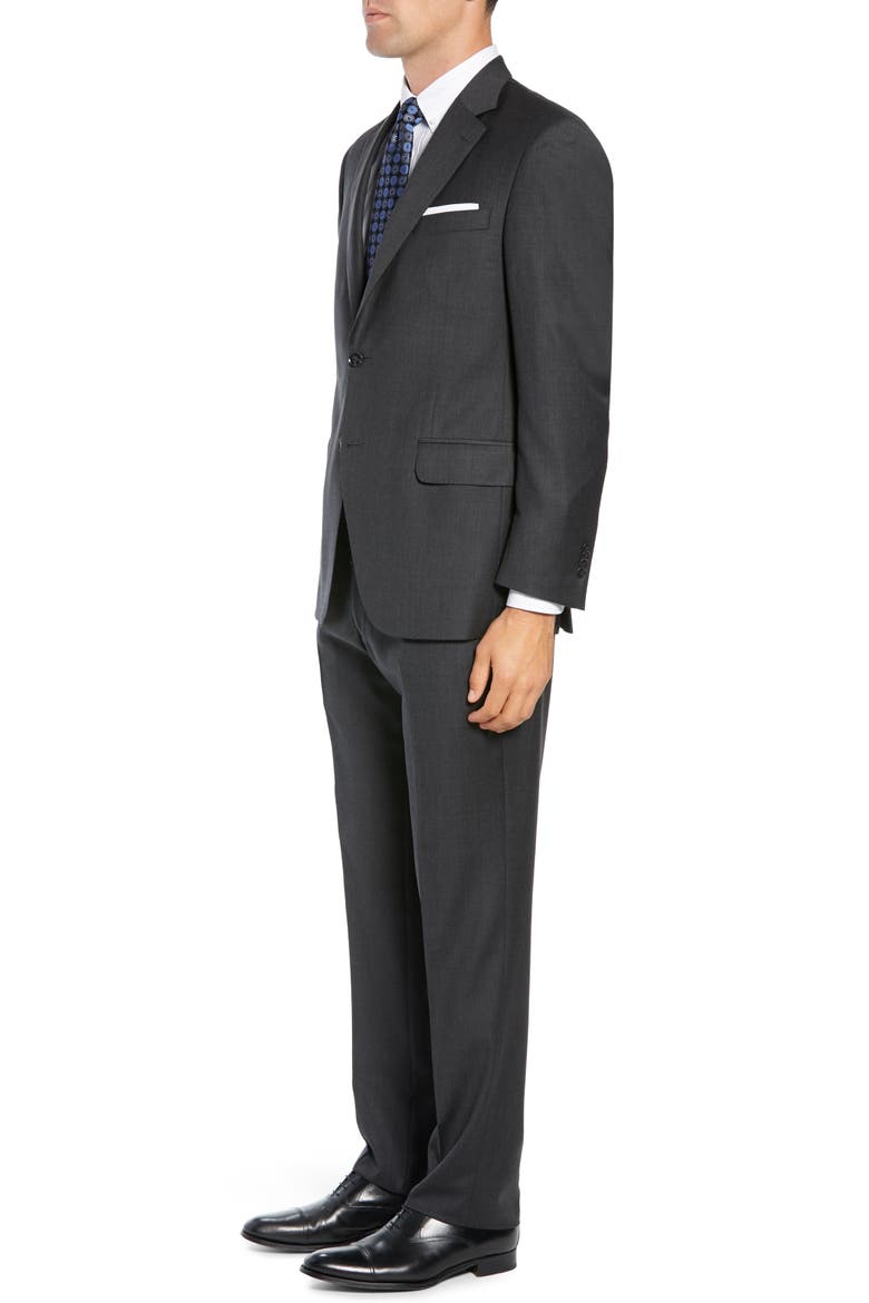 Charcoal Grey Wool Suit, Alternate, color, CHARCOAL