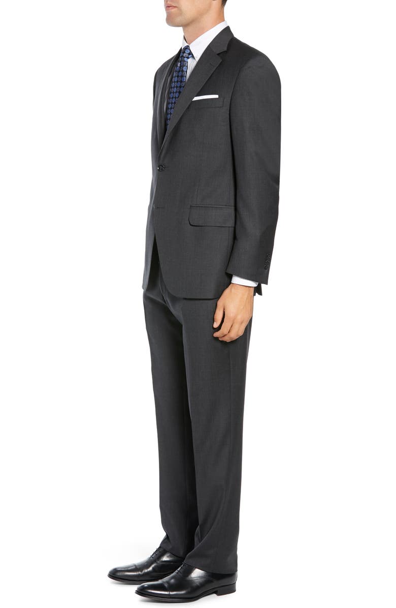Peter Millar Charcoal Grey Wool Suit, Alternate, color, Charcoal