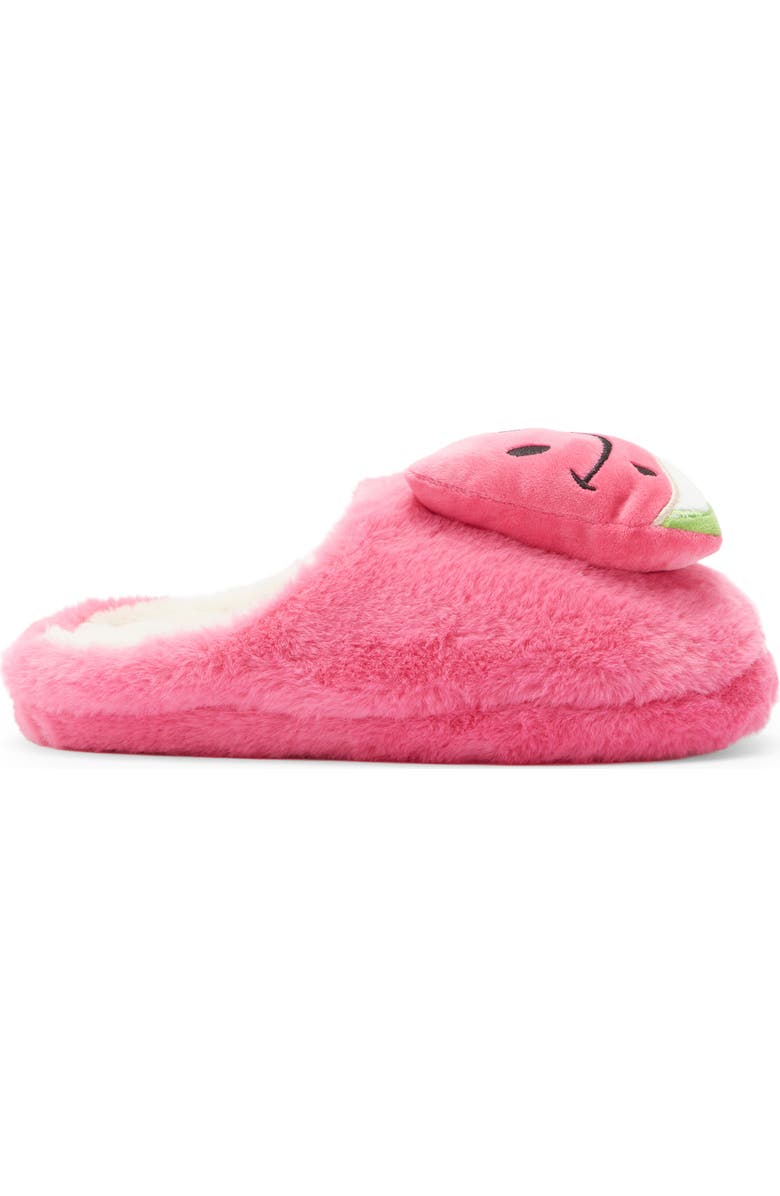 JOE BOXER Happy Watermelon Faux Fur Clog Slipper, Alternate, color, Watermelon