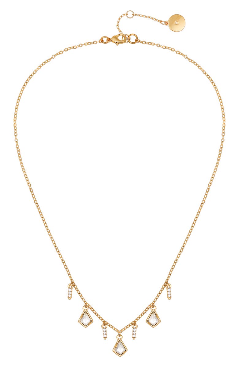 Vince Camuto Crystal Charm Frontal Necklace, Alternate, color, 