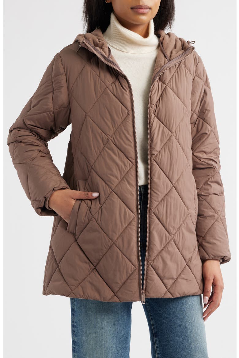 Quilted Packable Puffer Jacket, Alternate, color, PINE BARK