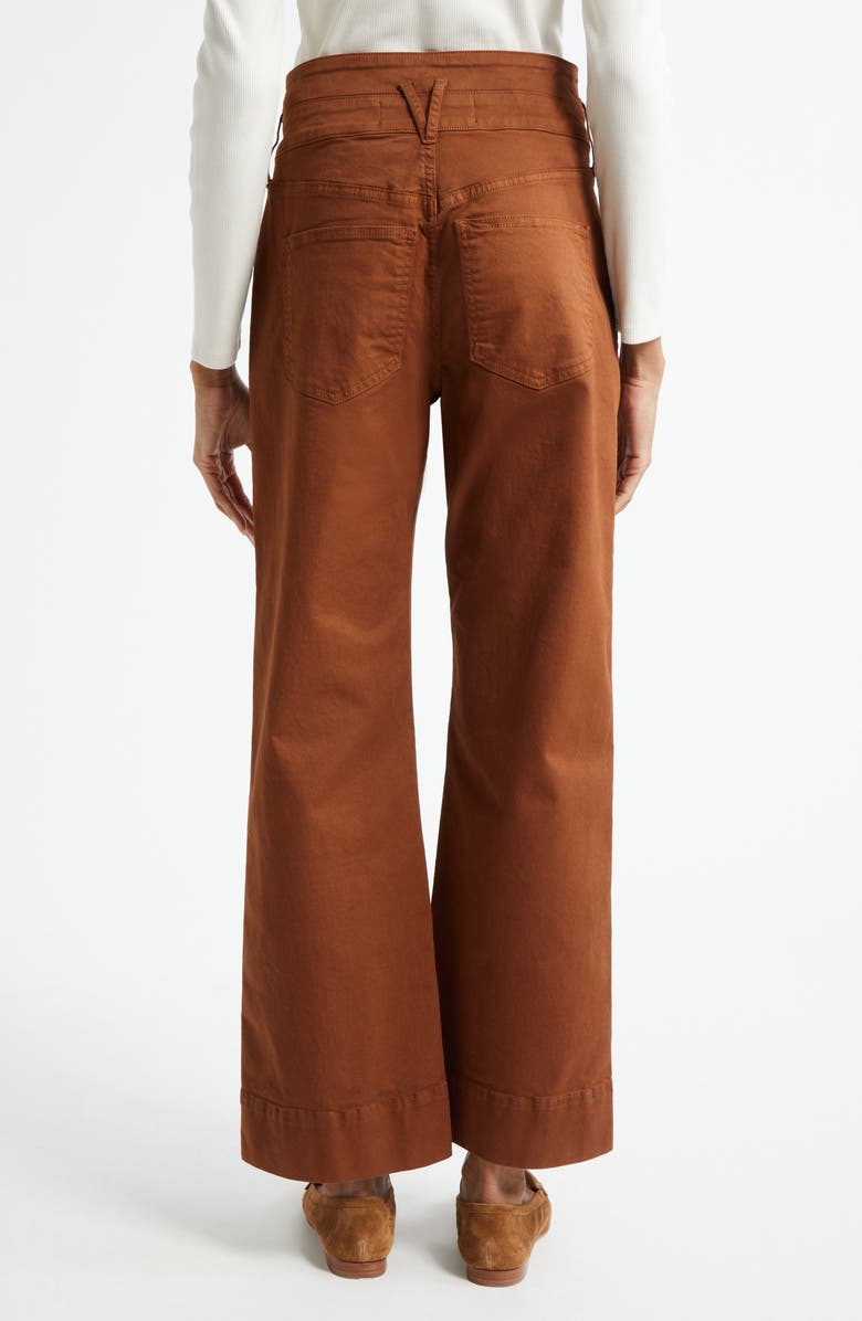 Veronica Beard Hilde Ankle Wide Leg Pants, Alternate, color, Deep Ochre