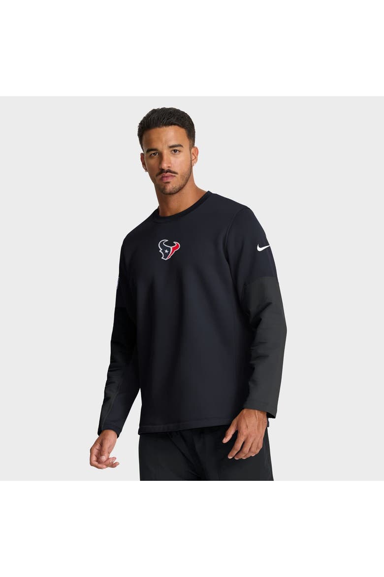 Men's Nike Navy Houston Texans Sideline Coach Therma-FIT Long Sleeve T-Shirt, Main, color, Navy