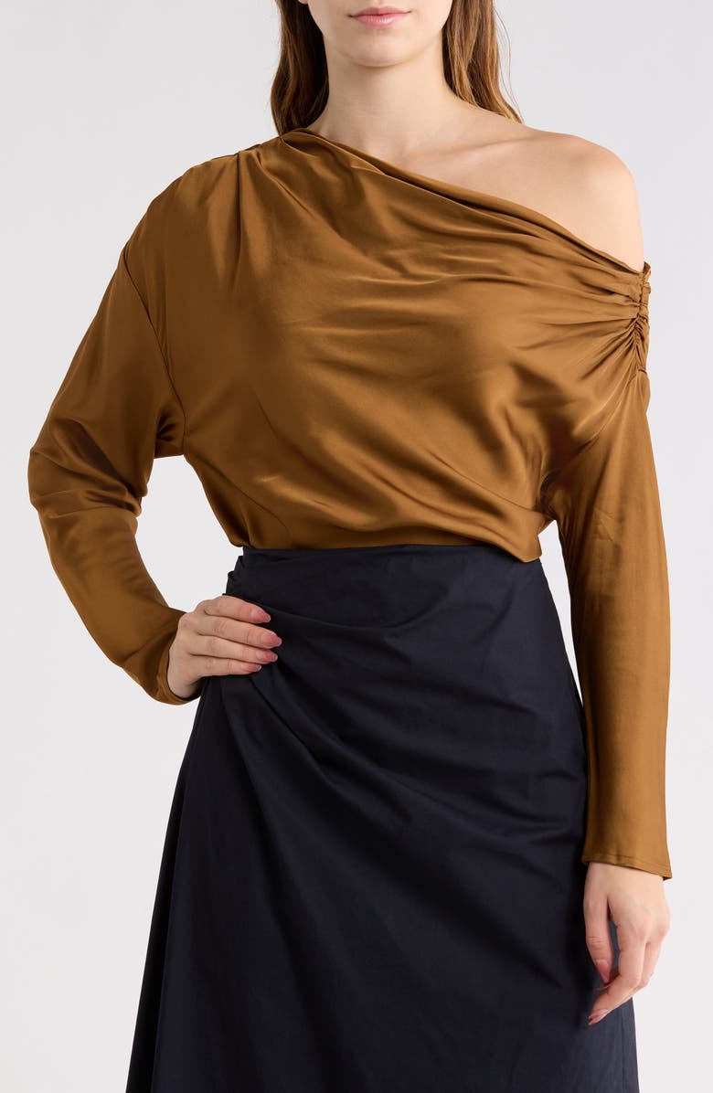A.L.C. Piper One-Shoulder Top, Main, color, Aged Bronze
