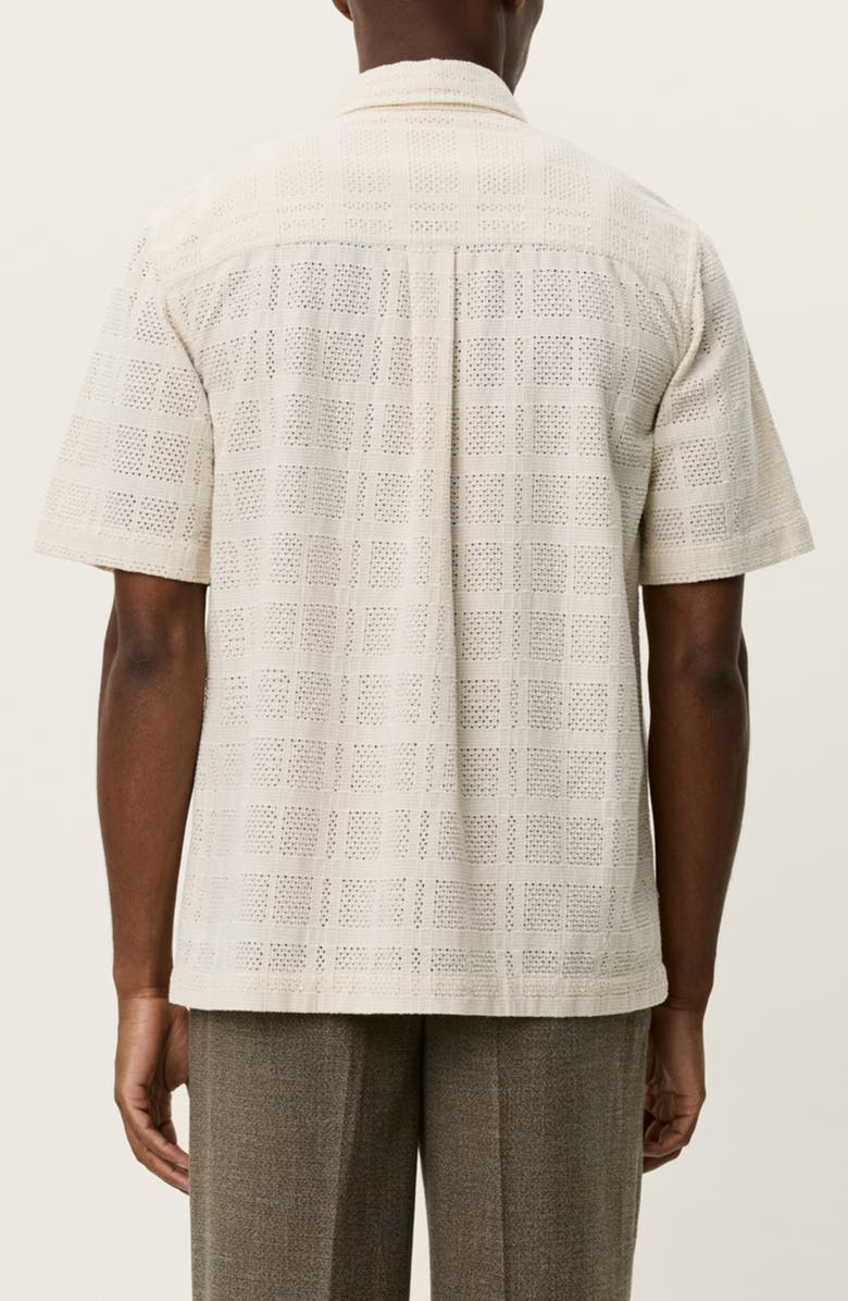 Les Deux Charlie Short Sleeve Button-Up Shirt, Alternate, color, Ivory