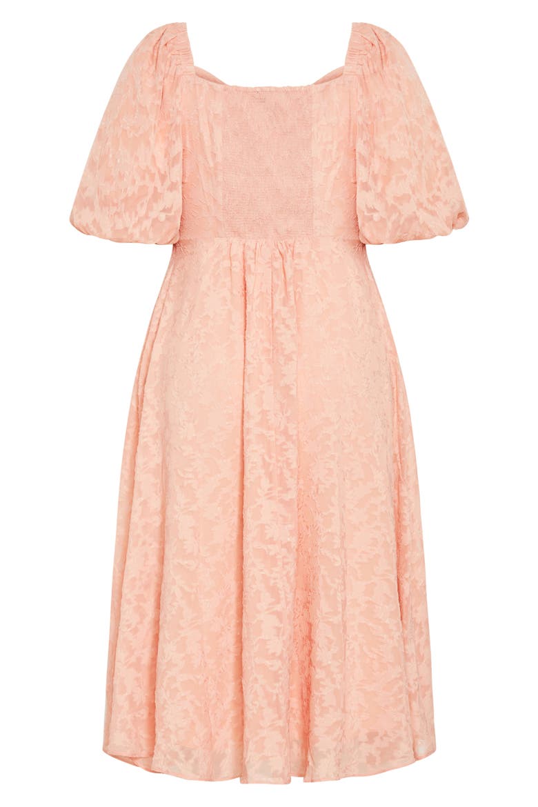 Inez Floral Cutout Puff Sleeve Dress, Alternate, color, DUSTY PINK