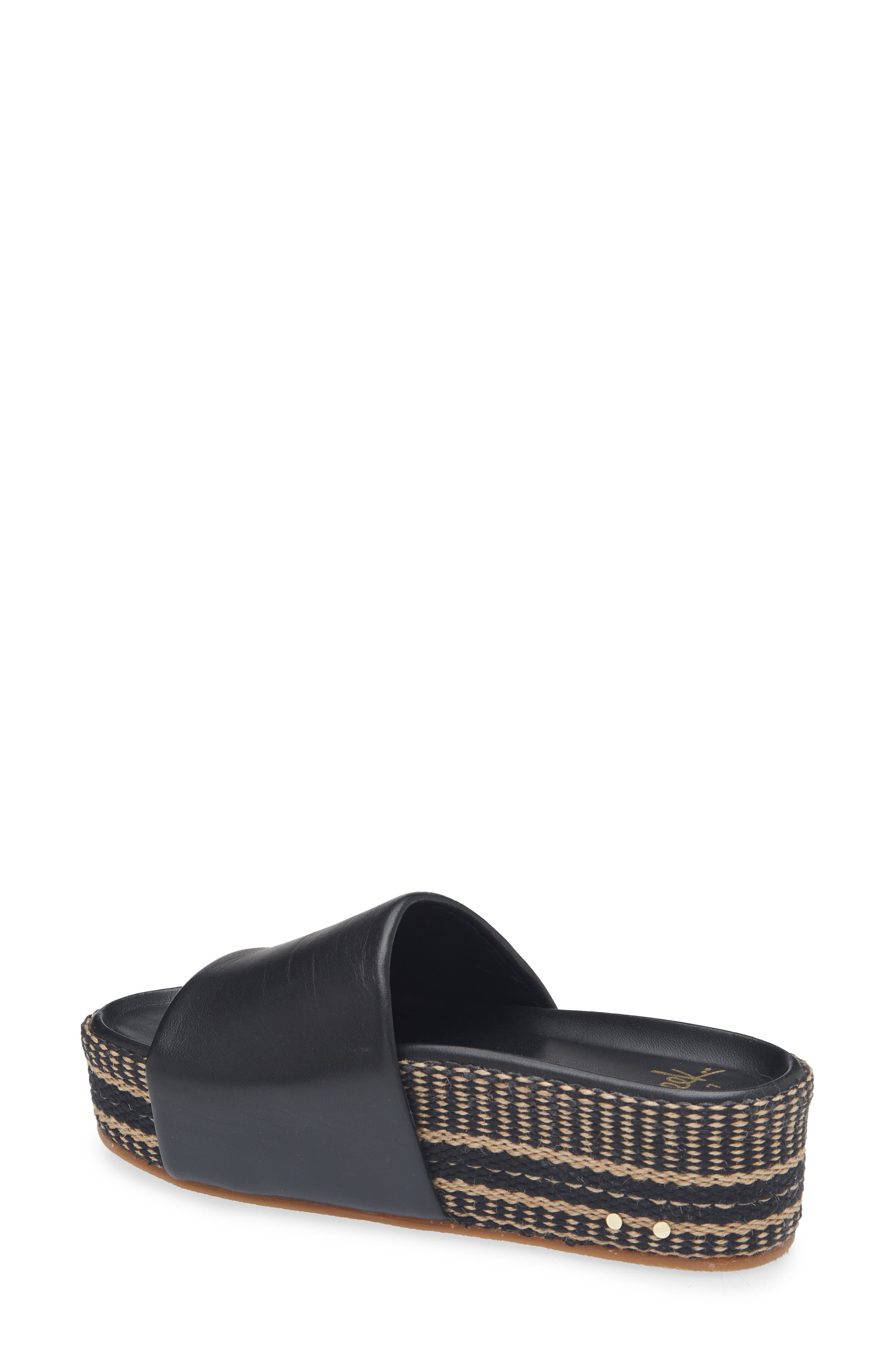 Albatross Platform Sandal, Alternate, color, BLACK