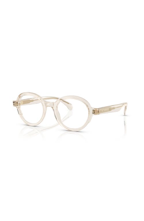 Moncler 47mm Round Optical Glasses In Gold