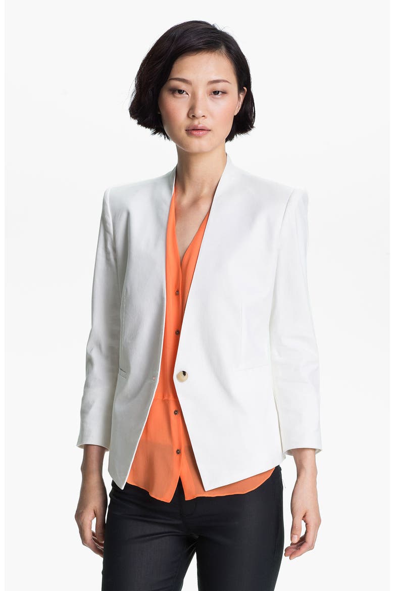 HELMUT Helmut Lang Slub Twill Blazer, Main, color, OPTIC WHITE