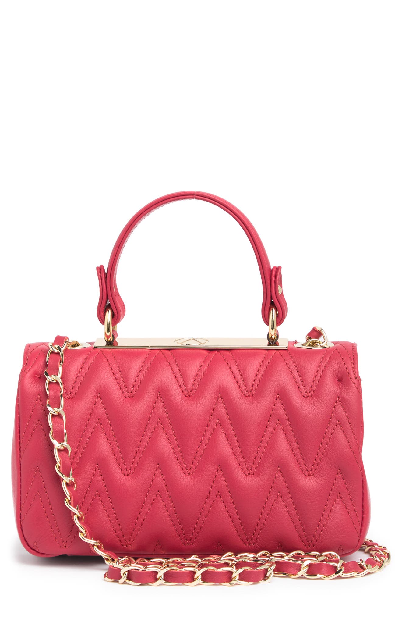 Poisson Plate Top Handle Crossbody Bag, Alternate, color, LIPSTICK RED
