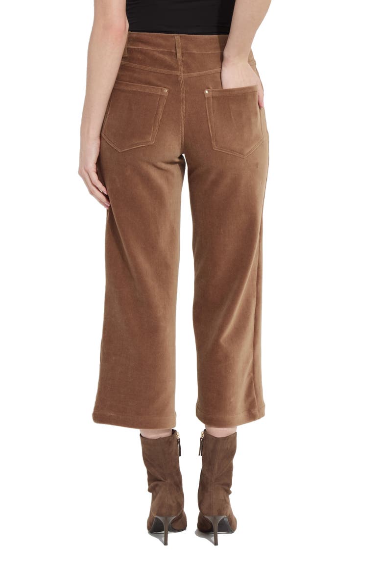 Tilda Stretch Corduroy Wide Leg Crop Pants, Alternate, color, ANTIQUE TOFFEE