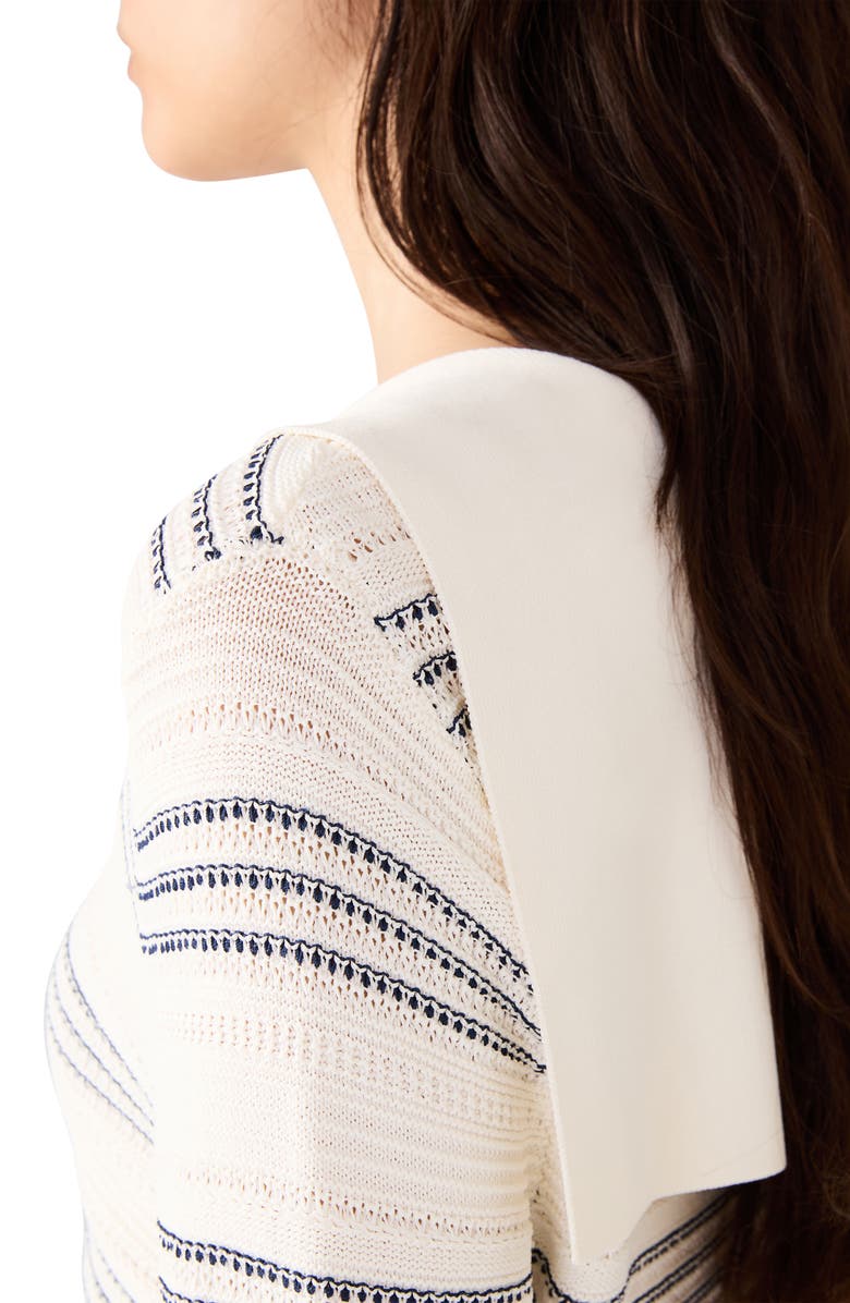 Steve Madden Stripe Sailor Collar Sweater, Alternate, color, 