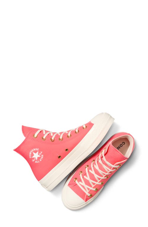 Shop Converse Chuck Taylor® All Star® Lift Platform High Top Sneaker In Watermelon Slushy/egret