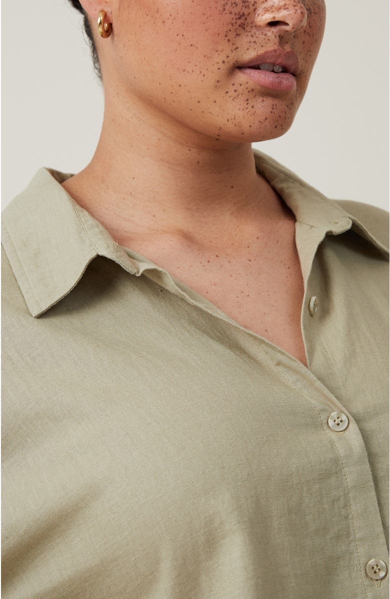 Cotton On Women's Haven Long Sleeve Shirt, Alternate, color, Desert Sage