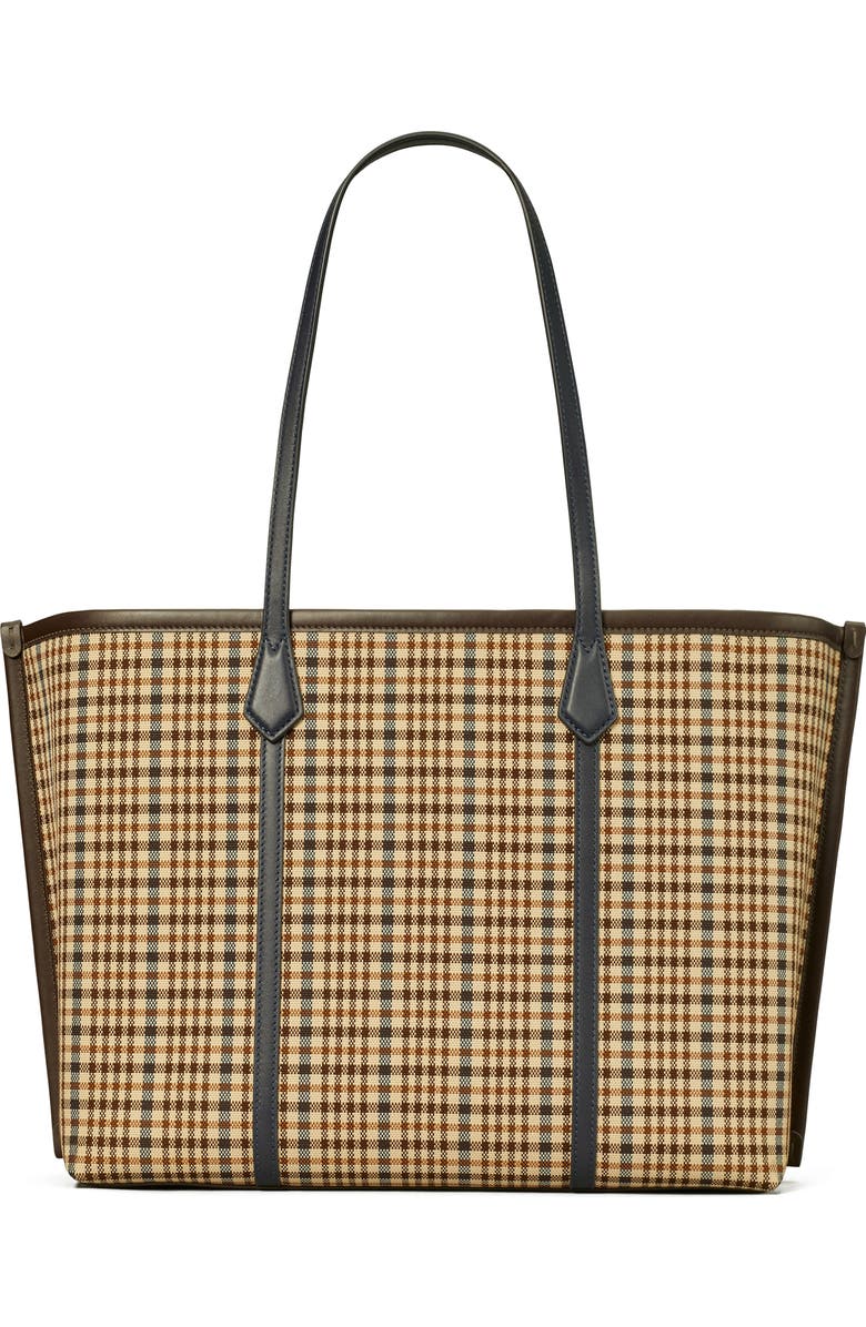 Tory Burch Perry Plaid Triple Compartment Tote, Alternate, color,