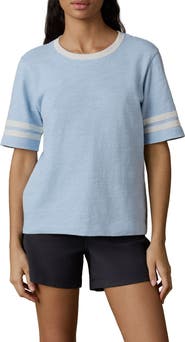 Faherty Sunwashed Varsity Organic Cotton Slub T-Shirt