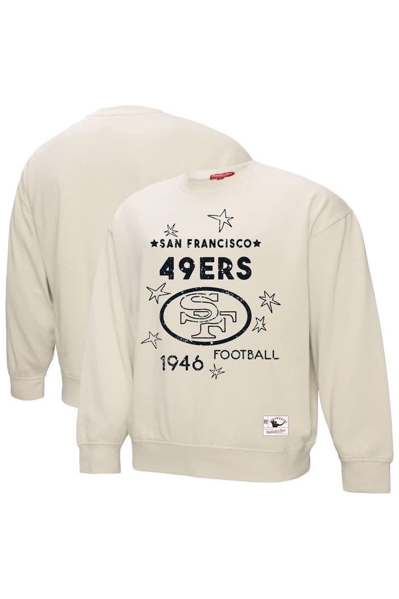 Women's Mitchell & Ness Cream San Francisco 49ers Plus Size Shooting Star Sweatshirt, Alternate, color, Cream