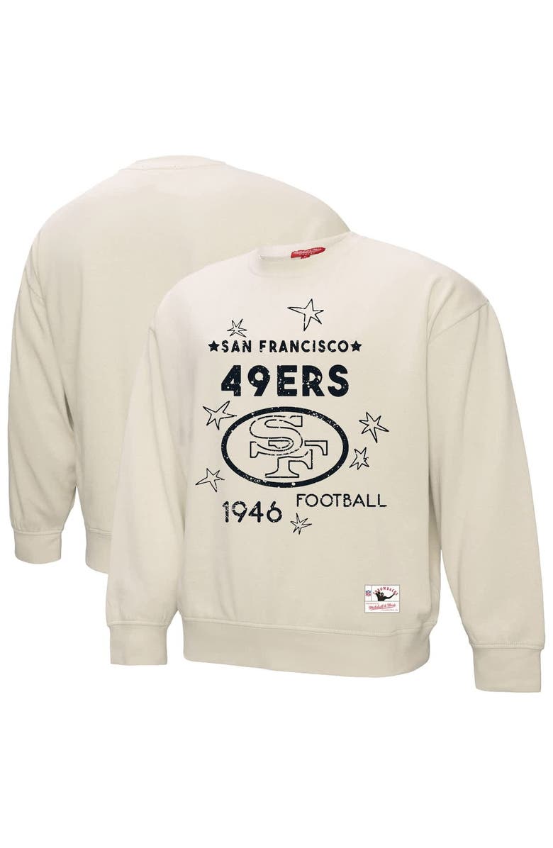 Mitchell & Ness Women's Mitchell & Ness Cream San Francisco 49ers Plus Size Shooting Star Sweatshirt, Alternate, color, Cream