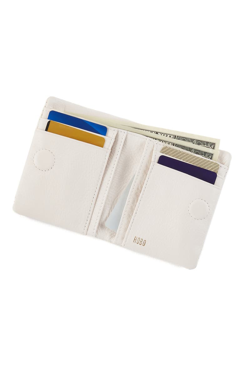 Mini Lumen Leather Bifold Wallet, Alternate, color, COASTAL CLOUD