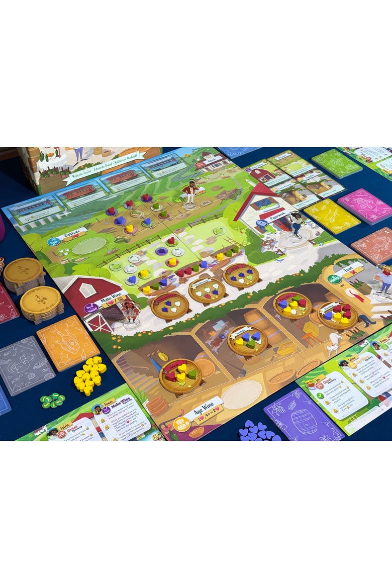 Vineyard, A Wine Making Board Game, Push Your Luck, Ages 13+, Alternate, color, Multicolored