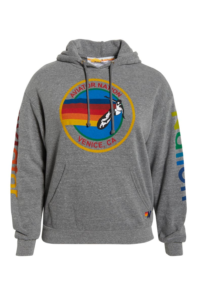 Relaxed Graphic Hoodie, Alternate, color, HEATHER GREY