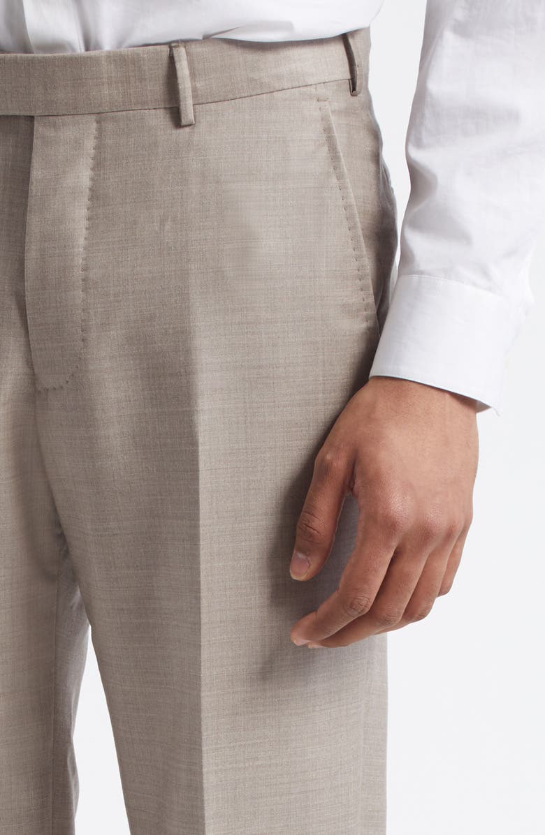 ZEGNA High Performance<sup>™</sup> Wool Trousers, Alternate, color, Md Brw Sld