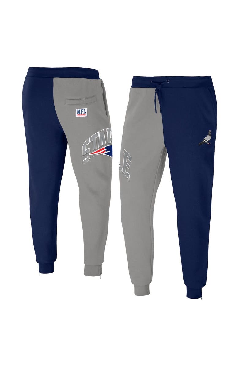 STAPLE Men's NFL x Staple Navy New England Patriots Split Logo Fleece Pants, Main, color, 
