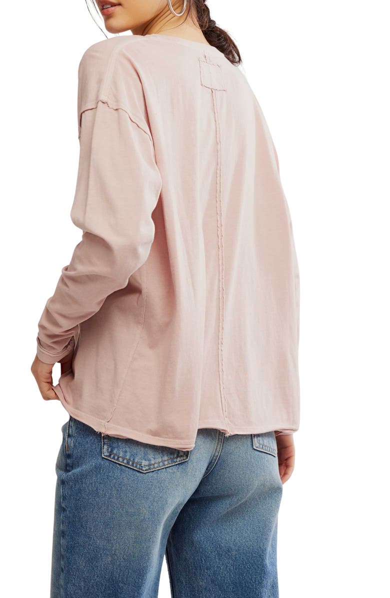 Free People Nina Long Sleeve T-Shirt, Alternate, color, Cashmere