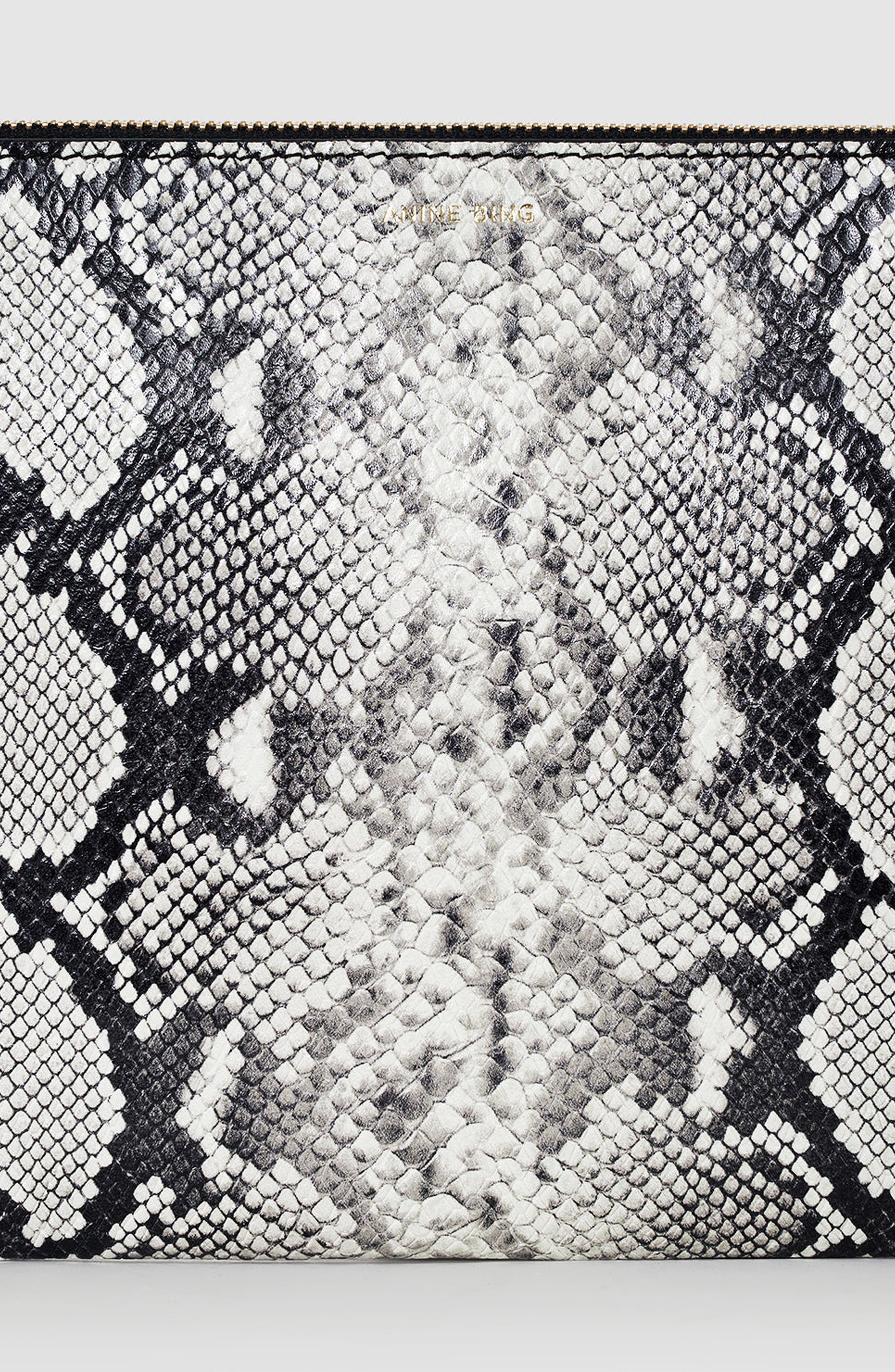 ANINE BING Elly Pouch, Alternate, color, Python Print