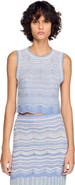 SANDRO Cropped decorative knit top