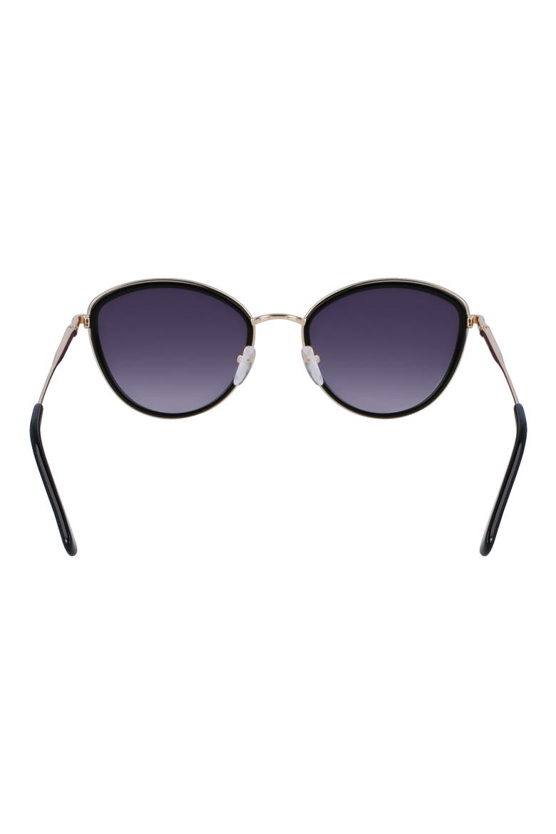 Roseau 54mm Gradient Cat Eye Sunglasses, Alternate, color, GOLD/BLACK
