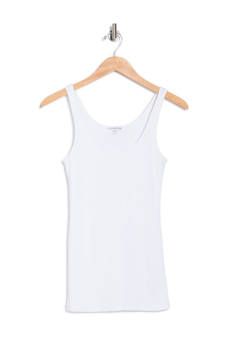Ribbed Knit Tank, Alternate, color, WHITE