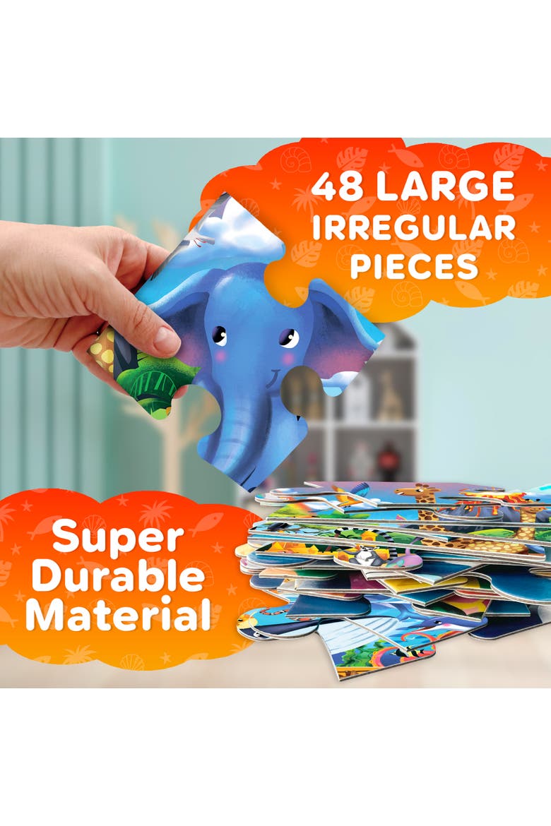 Giant Floor Puzzle Set - 48 Piece Kids Jigsaw Puzzles, Alternate, color, Africa Search