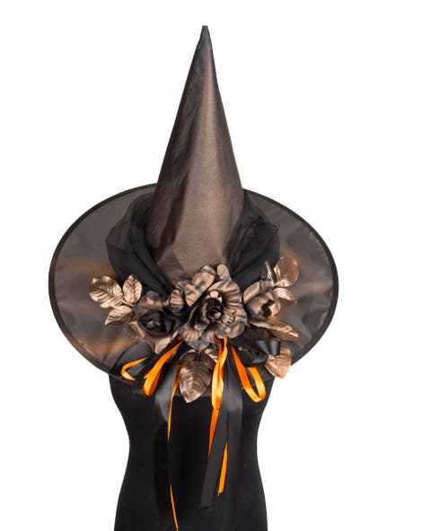 Halloween Decorative Witch Hats Set of 3, Festive Home Accents