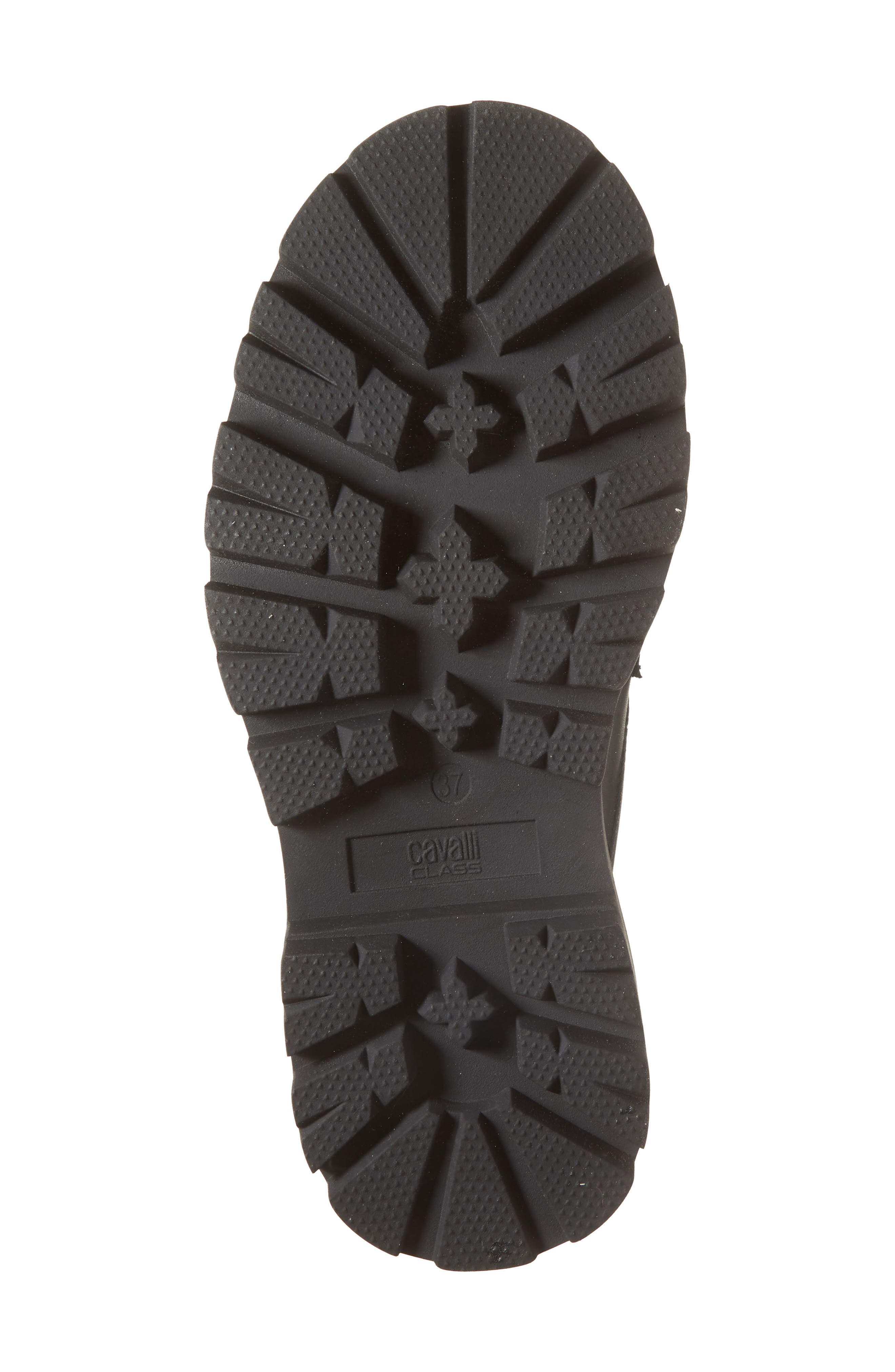 Roberto Cavalli Leopard Platform Lug Mule, Alternate, color, Black