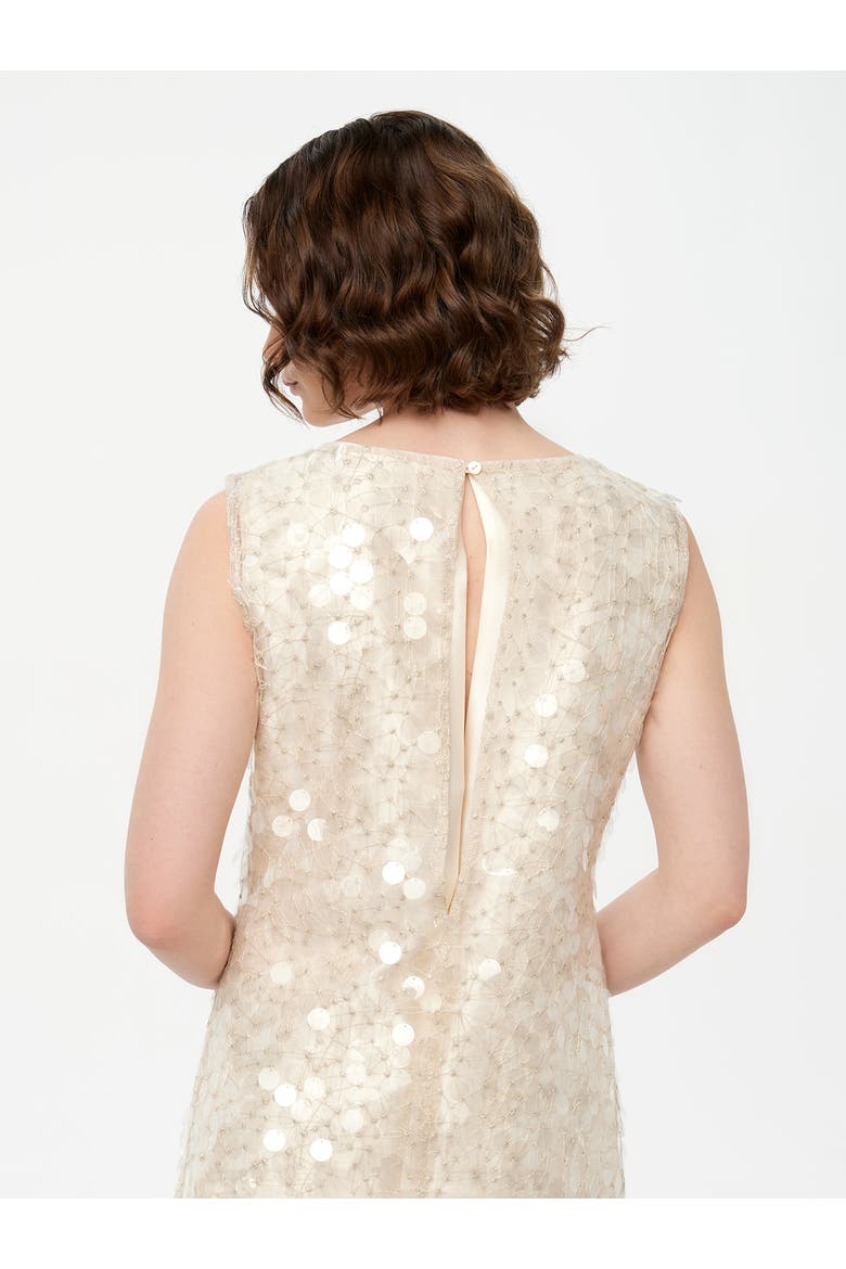 Embellished Two-Layer Bridal Mini Dress, Alternate, color, Ivory