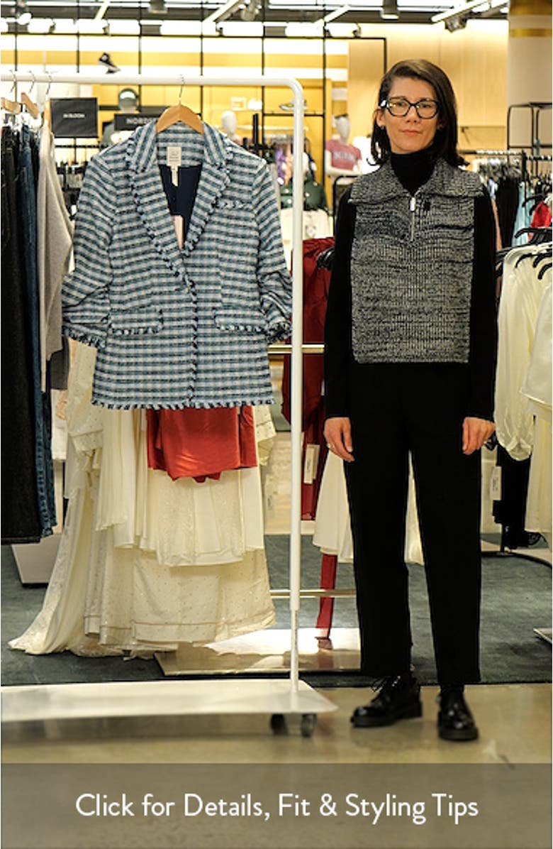 Khloe Stretch Cotton Tweed Blazer, sales video thumbnail