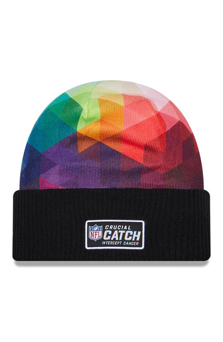 New Era Men's New Era Black Indianapolis Colts 2023 NFL Crucial Catch Cuffed Knit Hat, Alternate, color,