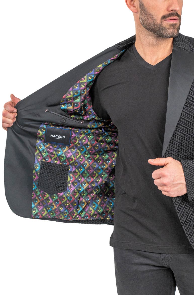 Interrupted Black One-Button Sport Coat, Alternate, color, BLACK